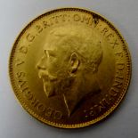 A George V half sovereign 1925 SA.