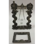 A Chinese silver shaped rectangular photograph frame,