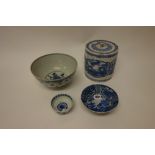 A Chinese blue and white small bowl, Wanli,