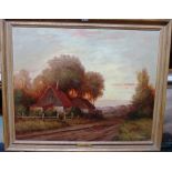 Howard Atkinson (19th/20th century), Eventide, oil on canvas, signed, 60cm x 75cm.