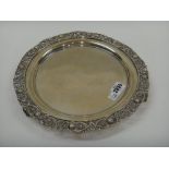 An Irish Britannia standard silver salver, of circular form,