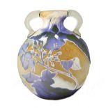 A Galle cameo glass vase, circa 1900,