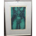 Jac Charoux (20th century), Torso, colour etching with aquatint, signed, inscribed and dated '63,
