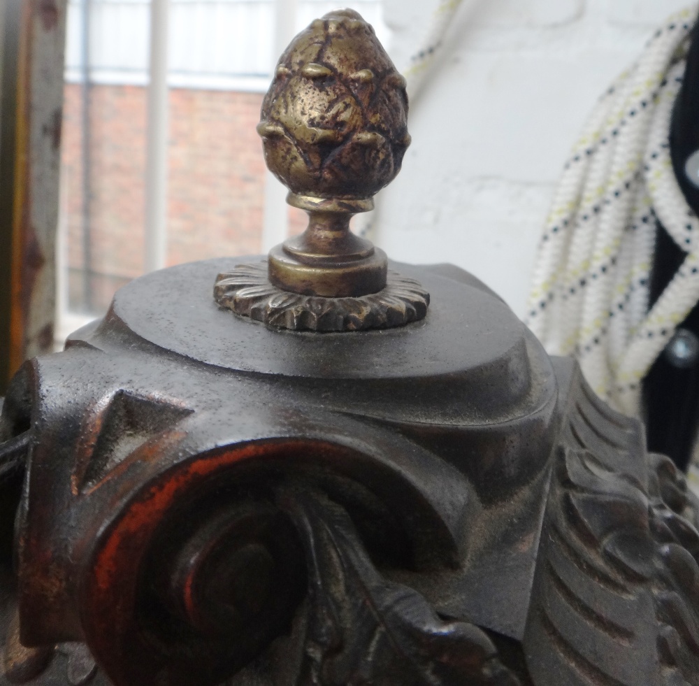 A Continental bronzed metal mounted clock, late 19th century/early 20th century, - Image 3 of 7