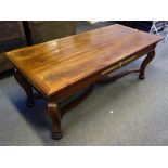 A late 19th century Continental gilt metal mounted mahogany rectangular centre table,