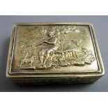 A George III silver-gilt vinaigrette, of large rectangular form,