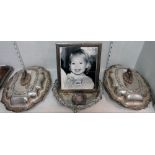 Silver, foreign and plated wares, comprising; a rectangular photograph frame, detailed SILVER 970,