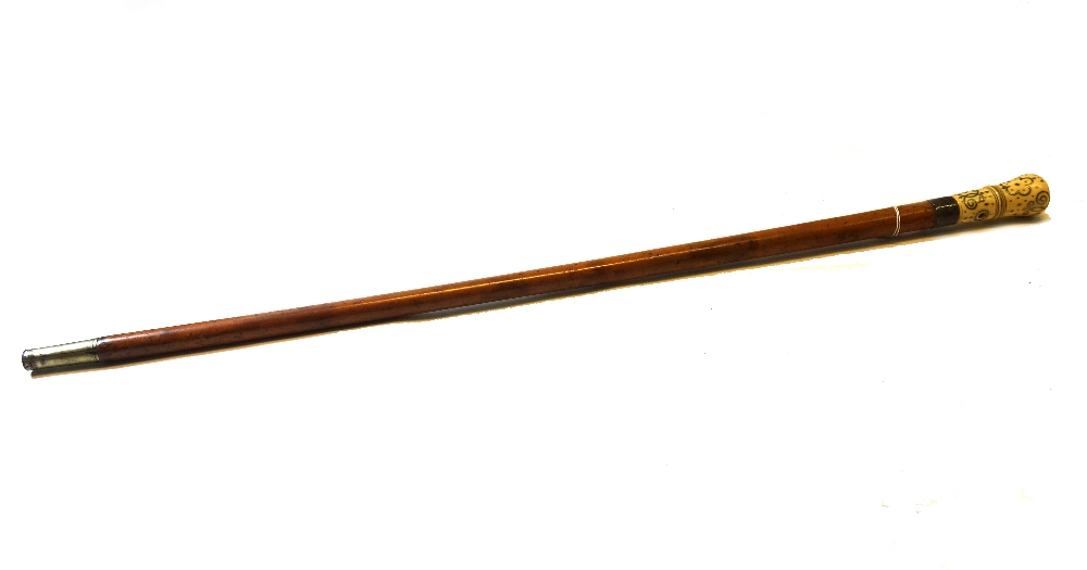 A Charles II walking cane,