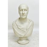 A Scottish white marble bust of John Gladstone by Lawrence Macdonald, dated 1831,