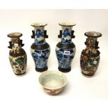 A group of Chinese crackle glazed ware, late 19th century,