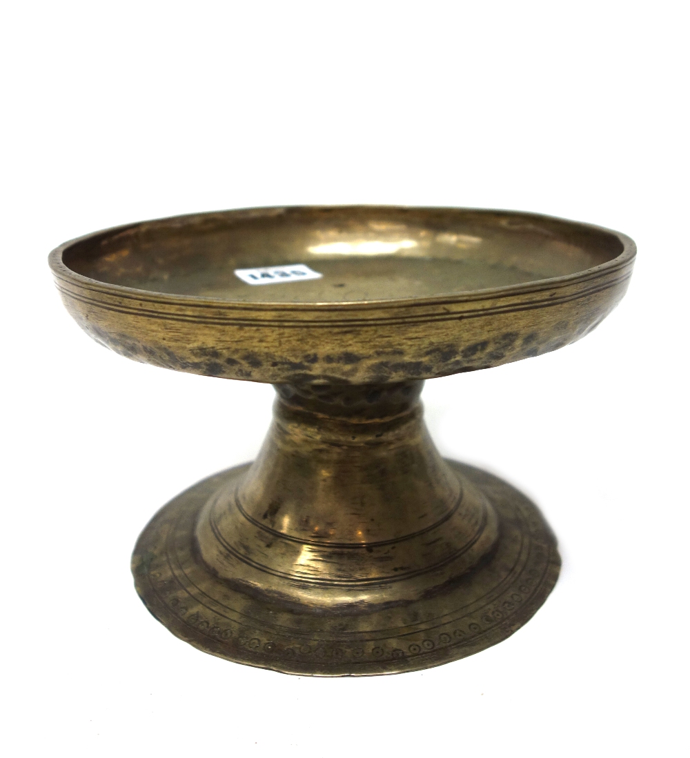 A Tibetan mixed metal tazza, 19th century,