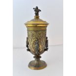 A German parcel gilt presentation cup and cover, for The London 1862 Exhibition,