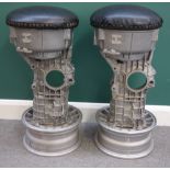 A pair of 20th century bar stools,