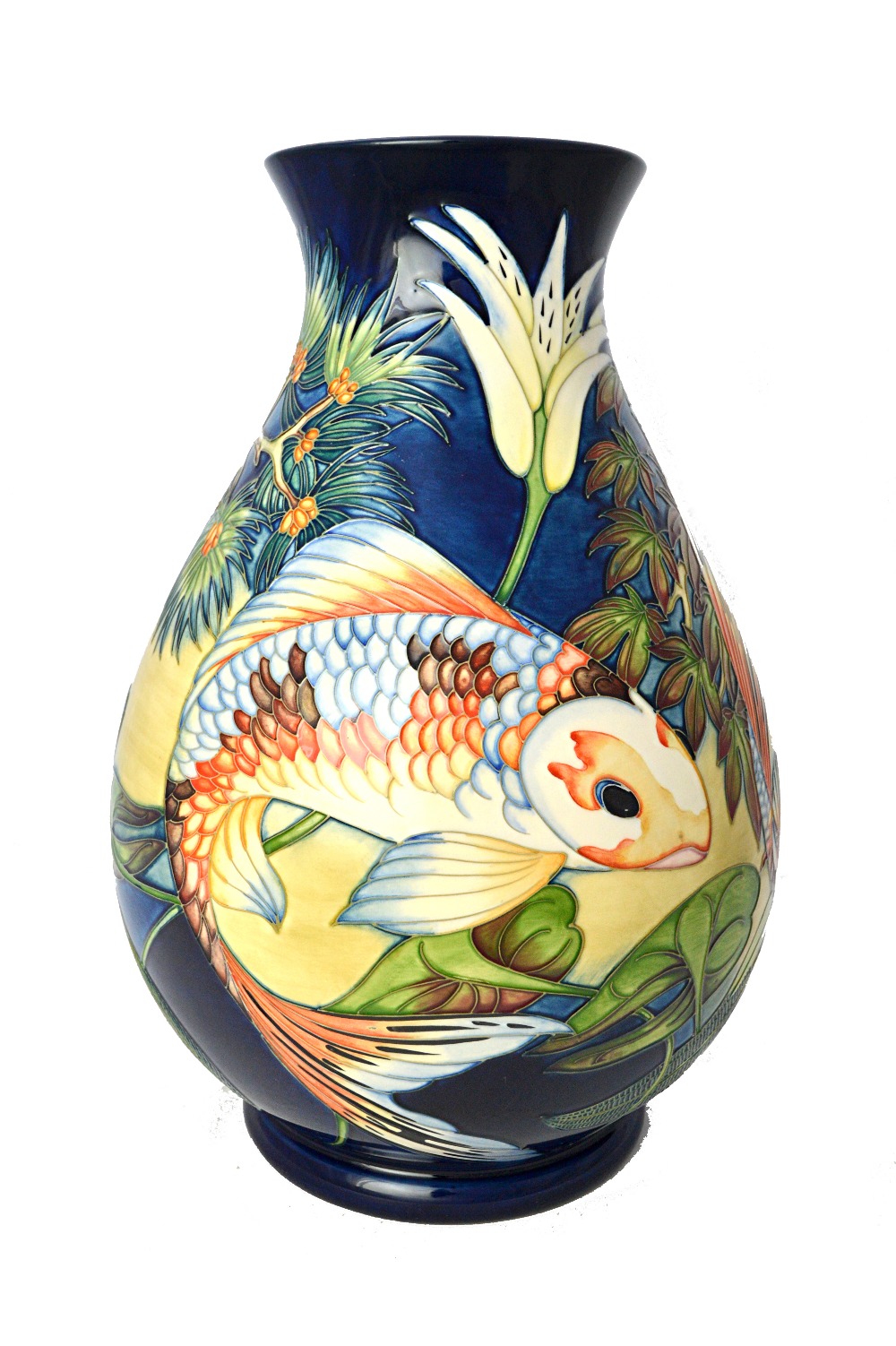 A Moorcroft 'Carp' vase by Philip Gibson, circa 2002,