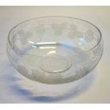 A quantity of modern glasswares, including; a Royal Doulton 'Atlantis' ashtray, one similar,