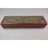 A Chinese red lacquer make-up box, 20th