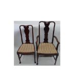 A set of five Edwardian mahogany dining