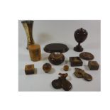 A collection of olivewood items from Jer