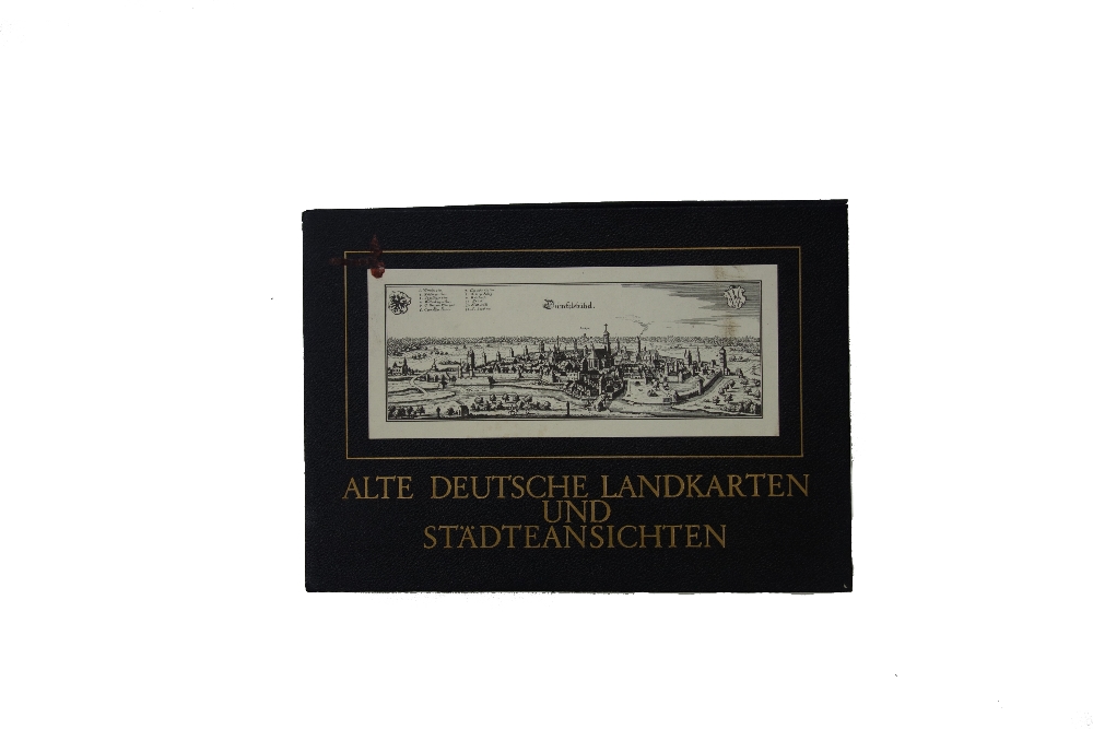 A portfolio of old German maps and city