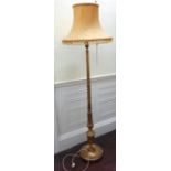 A turned, carved and fluted column giltwood standard lamp, 20th century,
