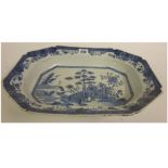 A Chinese Export blue & white dish, Qian