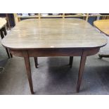 A George III mahogany 'D' end dining tab