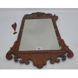 A Chippendale style upright wall mirror, 18th/19th century,