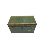 A Vintage metal covered cabin trunk with