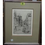 Charles J. Watson (1846-1927), Nantes, 1907, etching, signed in pencil, 20.5cm x 15cm.
