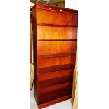 A 20th century mahogany bookcase with adjustable shelves, 92cm wide x 194cm high.