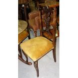 A set of four 19th century walnut dining chairs, (4).