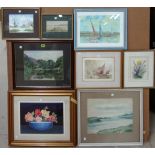 A quantity of assorted mainly 20th century watercolours, including landscape,