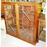 A 19th century mahogany two door astragal glazed bookcase, 114cm wide.