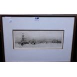 William Lionel Wyllie (1850-1931), The Forth Bridge, etching with drypoint, signed in pencil, 10.