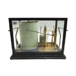 A Short & Mason barograph, 20th century, housed in an ebonised metal case,