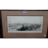 William Lionel Wyllie (1850-1931), London Bridge, etching with drypoint, signed in pencil,
