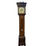 An oak cased eight day longcase clock, 19th century, the brass dial detailed 'Dicker of Silchester',