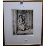 Stanley Anderson (1884-1966), Shelter, etching, signed and numbered Ed.50, 21cm x 16cm.