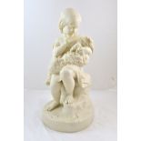 A Copeland Parian figure group, 'Go to Sleep', after J Durham, 1862, 45cm high. Illustrated.