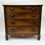 A Channel Islands mahogany boxwood strung chest, circa 1830,
