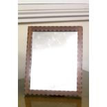 A walnut and chequer inlaid framed easel dressing mirror, by Peter Waals,