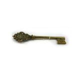 An impressive brass key, 18th/ early 19th century,