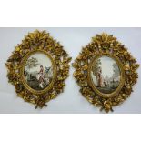 A pair of elaborate Florentine giltwood frames, late 19th century,