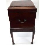 A George III style mahogany cellarette,