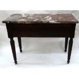 A Louis XVI walnut side table, the recta