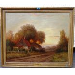 Howard Atkinson (19th/20th century), Eventide, oil on canvas, signed, 60cm x 75cm.