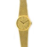 A lady's gold Omega De Ville bracelet wristwatch,