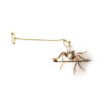 A gold, demantoid garnet and cultured pearl brooch designed as a spider,