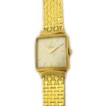 A gentleman's gold Omega Automatic bracelet wristwatch,