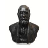 Estcourt James Clack (British, 1906-1973), a patinated bronze bust of a bearded gentleman,